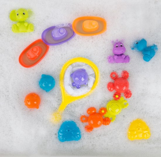 Playgro Activiteiten badgeschenkset – Badspeelgoed - Speelgoed Bad - Baby bad speelgoed - badspeeltjes - waterspeelgoed- baby speelgoed 6 maanden - Cadeauset Baby - Volledig Afgesloten - Geen Schimmel - Badspeelset 14-delig - BPA vrij