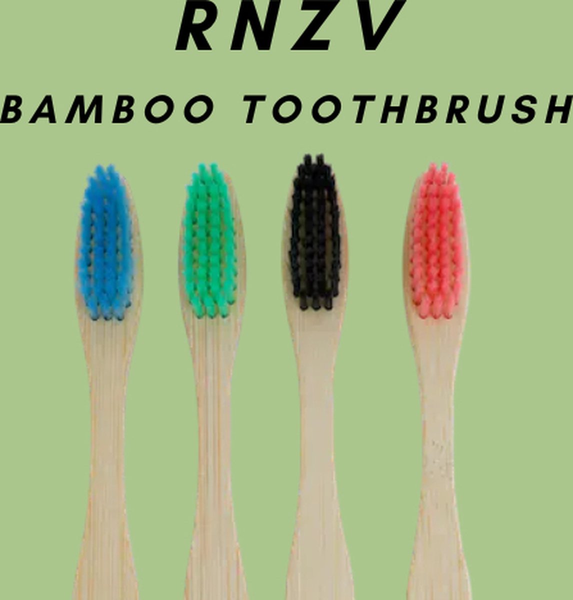 Tandenborstel - VEGAN - houten tandenborstel - milieuvriendelijk biologisch afbreekbare tandenborstel - groen