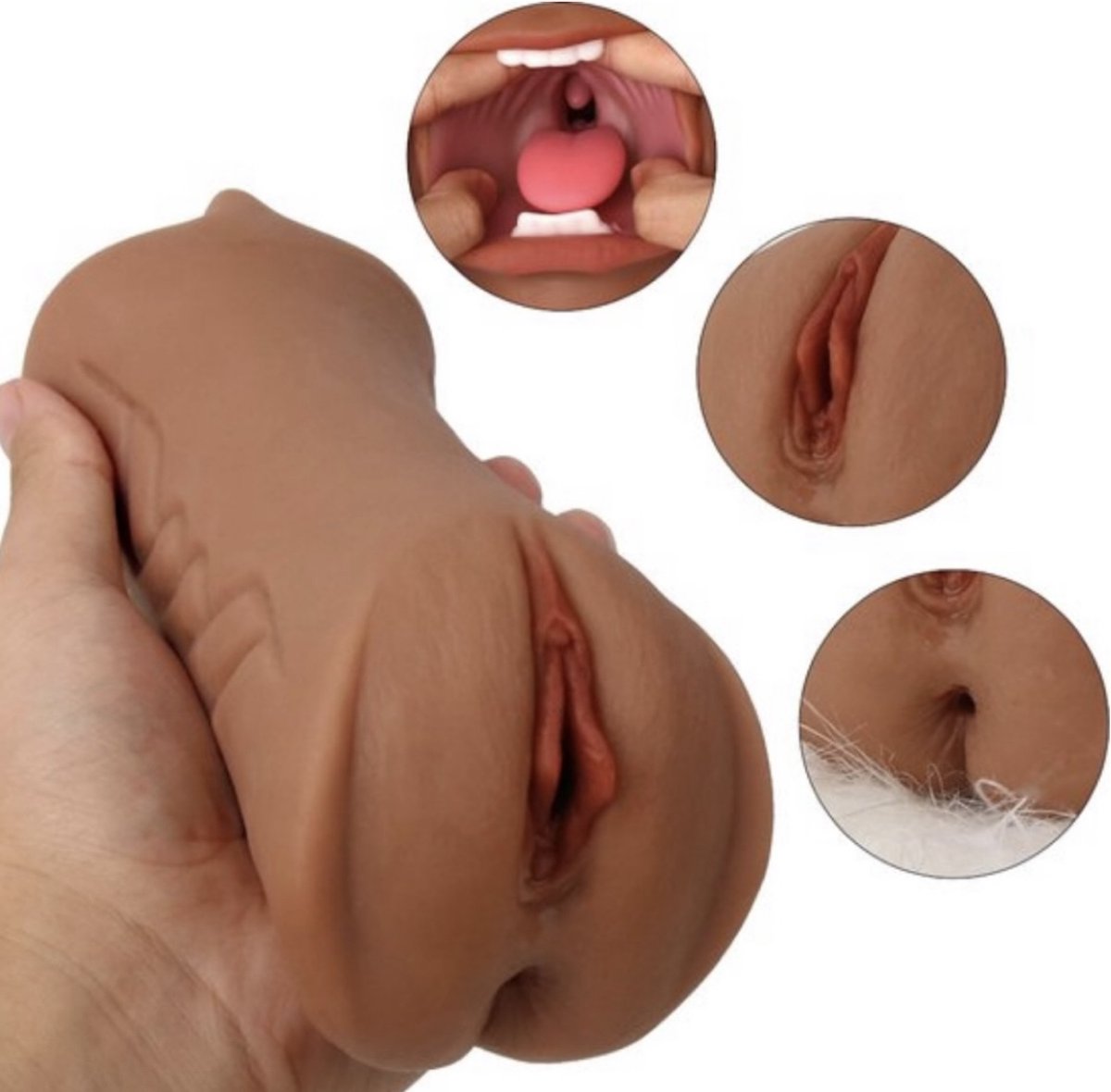 Goedkoopste Gtoys™ Tiffany Mastrubator - 3 in 1 Deeptroath Anal & Pussy - 20cm