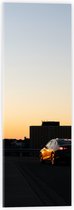 WallClassics - Acrylglas - Auto op Dak van Parkeergarage - 20x60 cm Foto op Acrylglas (Met Ophangsysteem)