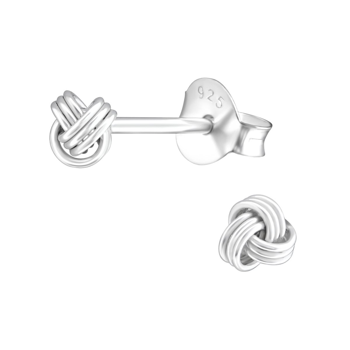 Amanto Oorbellen Freekje - 925 Zilver E-Coating - Knopje - ∅3,5mm