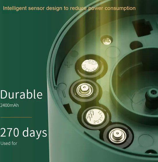 Timberblue - Automatische Zeepdispenser - Groen - 300ml - Sensor - Keuken - Badkamer - Toilet - Hygiënisch - Desinfectie Dispenser - No Touch Zeep Pomp - Handsfree Zeeppomp Elektrisch