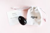 Ziamli Crystal egg (Kristal ei)  - Kristal obsidiaan ei - L (45*30 mm) - 100% Obsidiaan - Drilled - GIA Certified - ziamli.com