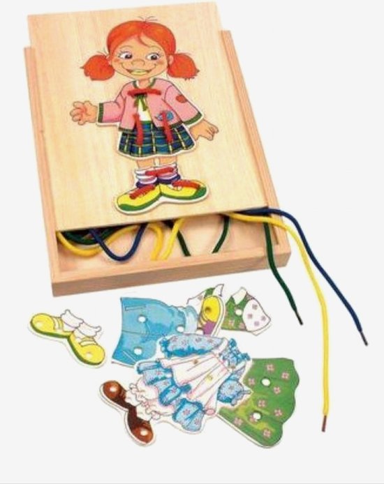 Woody Aankleed Meisjespuzzel Set | Creatief Speelgoed | Rijgen |  Motorische... | bol.com