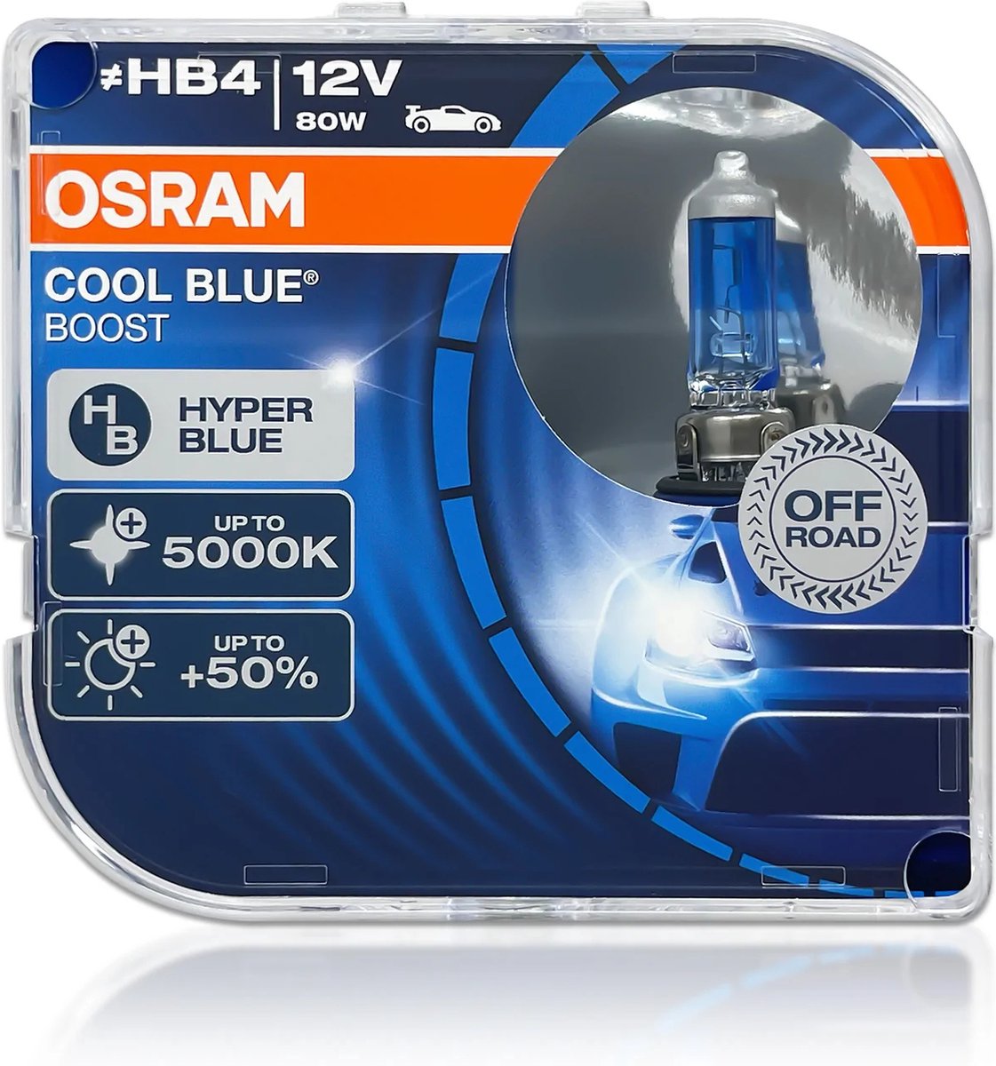 2 stuks Osram Cool Blue Intense Boost HB4 Lampen 50% meer licht - 5000K Xenon Look A Like Lampen