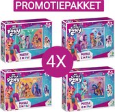 PACK PROMOTION-4 X Puzzle 2 en 1 My Little Pony avec figurine 4+ - 60 pièces - 23x32 cm - Jouets My Little Pony 3-4-5 ans - Puzzle enfant 4 ans