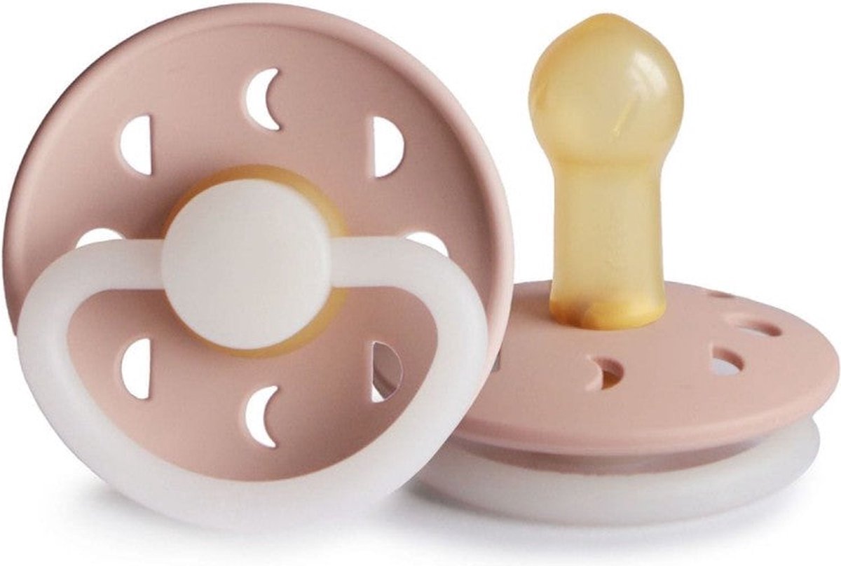 Goedkoopste Frigg Moon Latex Fopspeen 6 M | Blush Night