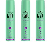 Taft® | 3 x 75ml Haarspray Volume hold 3 | haarlak voor alle haartypen | reisformaat