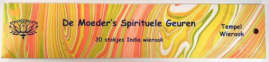 De Moeder’s Geuren - Tempel Wierook - Spirituele Wierook – 24 lange wierook stokjes – 100% Natuurlijke Wierook