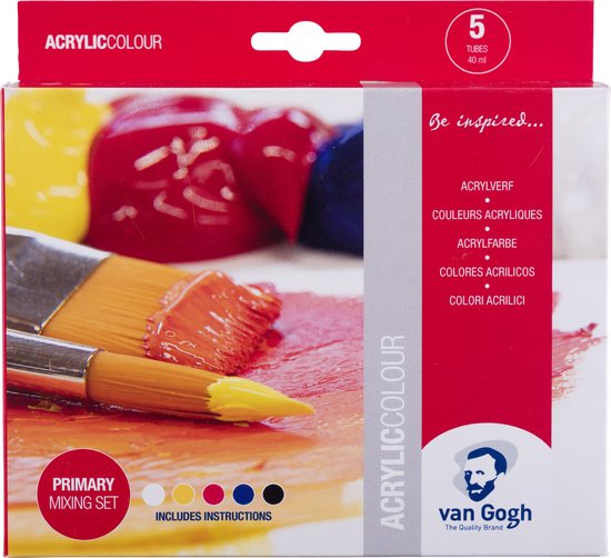 Acrylique Amsterdam 5 couleurs primaires | artcolore