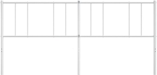 vidaXL Tête de lit 180 cm Métal Blanc - Tête de lit - Têtes de lit - Tête de lit - Tête de lit en métal