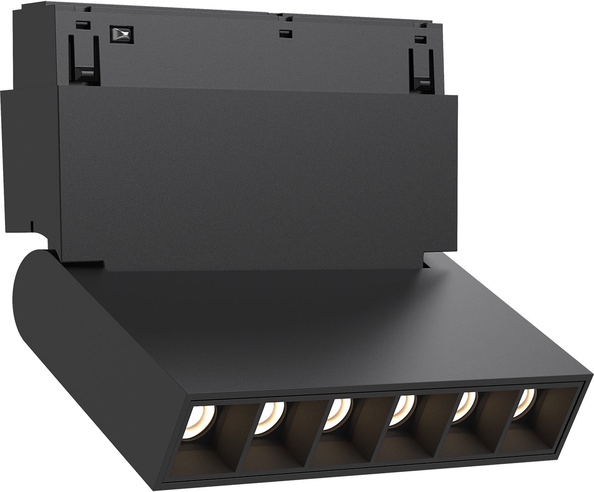 48V Magnetische Lineaire LED Bar - Brinton Magni - 6W 440lm 24D - Natuurlijk Wit 4000K - Kantelbaar - Zwart