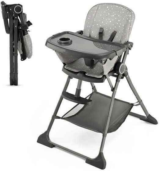 ApexArte® Kinderzetel - Eetstoel Baby 6 Maanden en Ouder - Kinder Eetstoel - Kinderstoel - Inklapbare Eetstoel - Grijs van ApexArte® — afbeelding 5