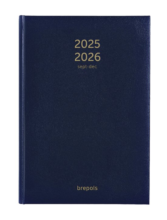 Brepols agenda 2025-2026 - 16M week - Bretime LIMA - Schoolagenda - 1 week op 2 pagina's - Weekoverzicht - Blauw - 14.8 x 21 cm