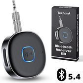Techard Bluetooth Receiver Auto BT 5.4 - 3.5MM AUX Bluetooth Ontvanger Handsfree Bellen Bluetooth Audio Receiver - Inclusief Kabel en Plug