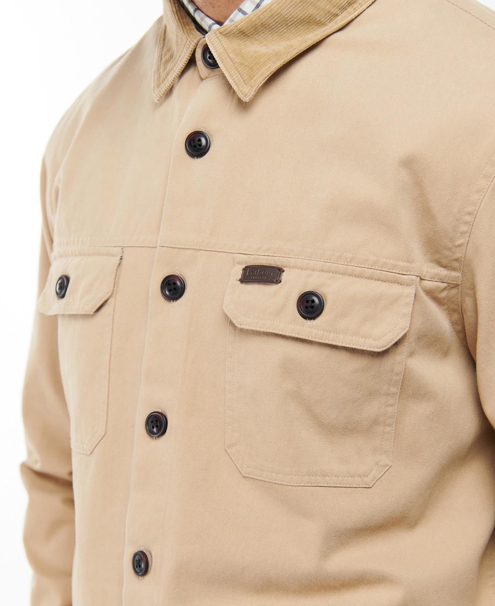 Barbour catbell overshirt mos0167 stone Beige