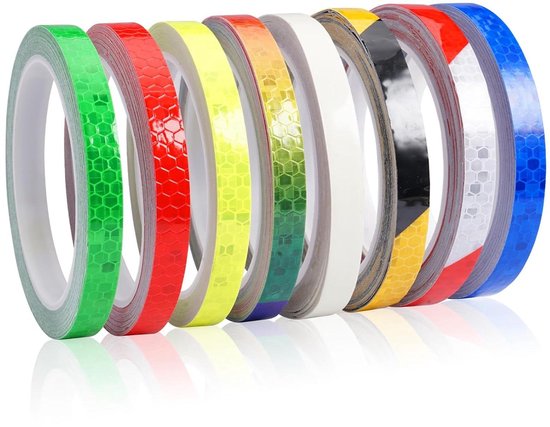 Weidebach® Reflector tape zelfklevend 3 rollen à 4,5 cm x 3 m incl. 10-delige stickerset