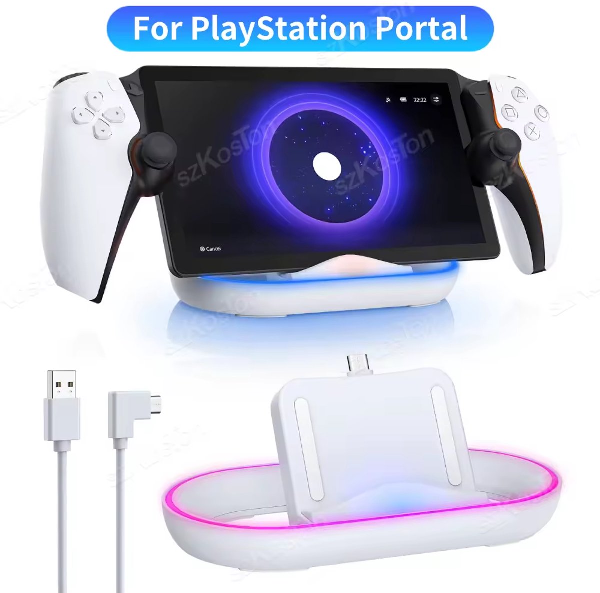 Docking Station playStation 5 Ps5 Controller OpLader Lader *Zwart