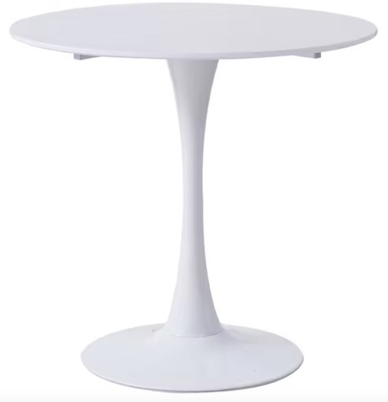 J&R Table - Table à manger - Minimaliste - Table pour 2 personnes - Wit - 80cm