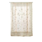 Bol.com Korte Bloemenborduur Gordijn - Raamscherm voor Slaapkamer Woonkamer of Keuken Decoratie—117*160cm aanbieding