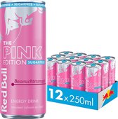 Red Bull Sugarfree - The Pink Edition Wild Berry - Suikervrije Energiedrank - 12-pack - 12x25 cl