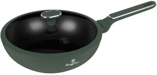 Berlinger Haus 8159 - Poêle Wok - 28 cm - Collection Matt Green - avec couvercle