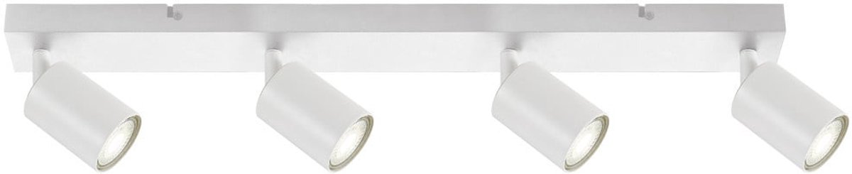 Opbouw Bar Spot Armatuur Wit Siena - 4x GU10 (max 10 watt per spot) - IP20