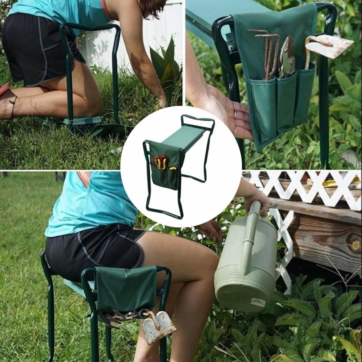 Siège Genou Pour Jardinage - Acier Inoxydable, Léger (1,2kg), Protection Confortable Pour Plantations Et Désherbage