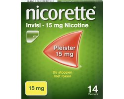 Nicorette Invisi Pleisters - 15mg nicotinepleister - nicotinevervanger - stoppen met roken - 1 x 14 stuks Nicorette Invisi Pleisters - 15mg nicotinepleister - nicotinevervanger - stoppen met roken - 1 x 14 stuks