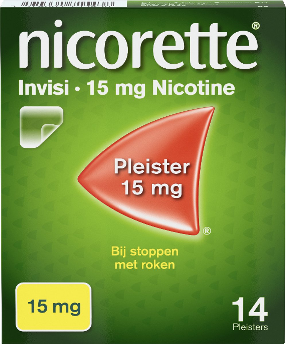 Goedkoopste Nicorette Invisi Pleisters - 15mg nicotinepleister - nicotinevervanger - stoppen met roken - 1 x 14 stuks