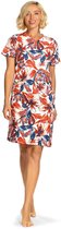 Chemise de nuit Ascafa 'Graphical Blossom' - Vêtemetens de nuit pour femme - Manches courtes - Oranje - Taille 52