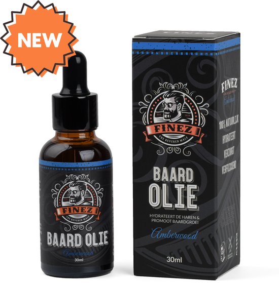 Baardolie - Amberwood - Baardolie - 30 ml - Baardverzorging - Baardgroei - Amberhout Geur - Voor Gevoelige Huid