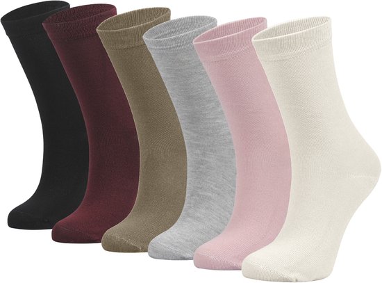 6 paires de Chaussettes en Bamboe de qualité supérieure pour femmes, douces et respirantes - Mix 36/40