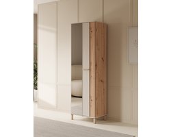 Meubella - Halkast Bahia - Beige - 60 cm - Met spiegel