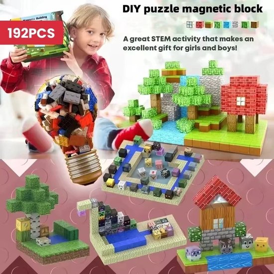 306 stuks puzzel magnetische blokken speelgoed, magnetische bouwset 306 stuks puzzel magnetische blokken speelgoed, magnetische bouwset