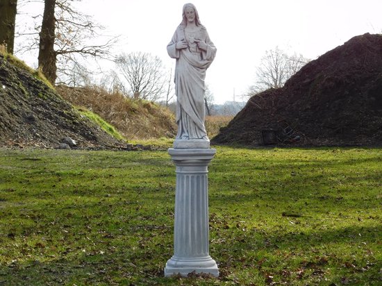 Beeld Heilig Hart op Sokkel - 150 cm - Steen | bol