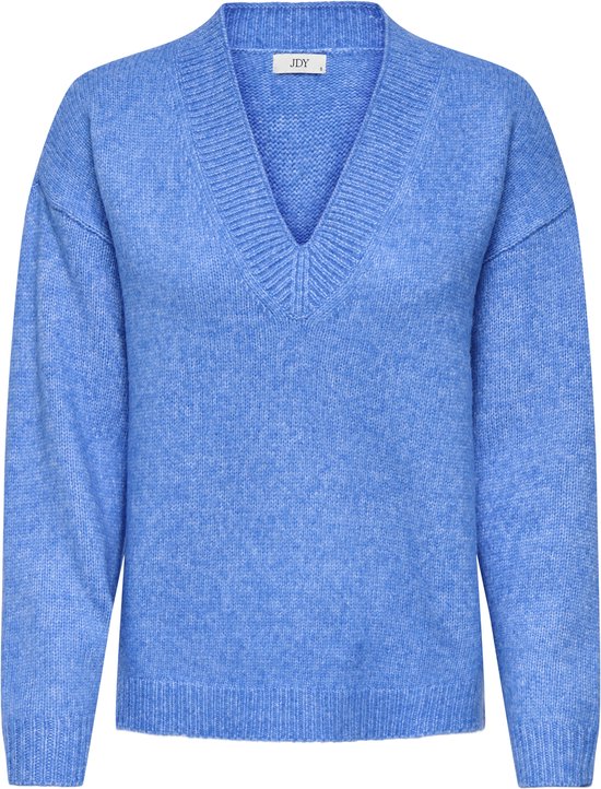 Jacqueline de Yong Trui Jdysilja L/s V-neck Boxy Pullover K 15361185 Provence/melange Dames Maat - XL