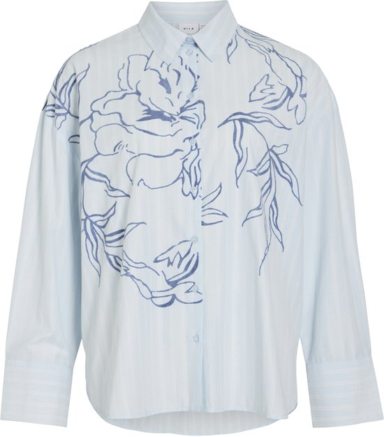 VILA - VIFLORINA L/S FLOCK SHIRT - Dames - Blouses