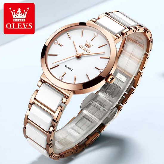 OLEVS Paar Quartz Horloge Roestvrij Staal Paar Bruiloft Romantisch Expressie Man Dag Nacht Glow Kalender Waterdicht Casual Heren- en Dameshorloge
