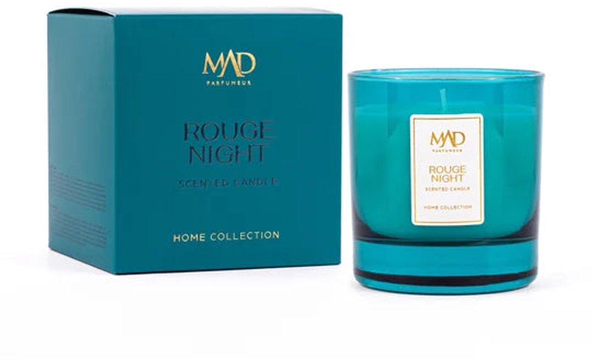Mad Parfumeur Rouge Night Geurkaars 200 Gram - Geurkaarsen - Bloemig & Amber Sfeer