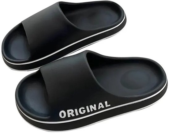 Slip femme - Dias de plage - Couleur unie - Semelle épaisse homme - Salle de bain intérieure - Chaussures pour femmes antidérapantes - Sandales pour femmes d'été pour couple - Taille : 38-39 - Kaki