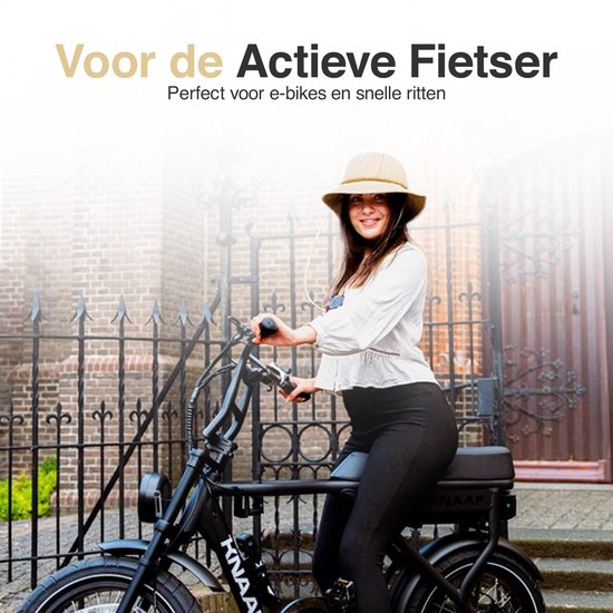 Helm Haven Fietshelm E-bike - heren & dames - verstelbaar - met hoes - crème — afbeelding 3