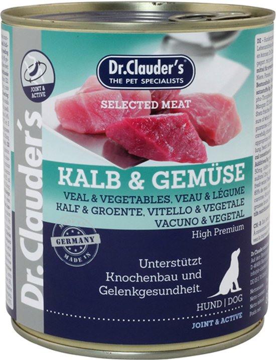 Dr Clauder's Geselecteerd Vlees 6x800g - Kalfsvlees & Groenten