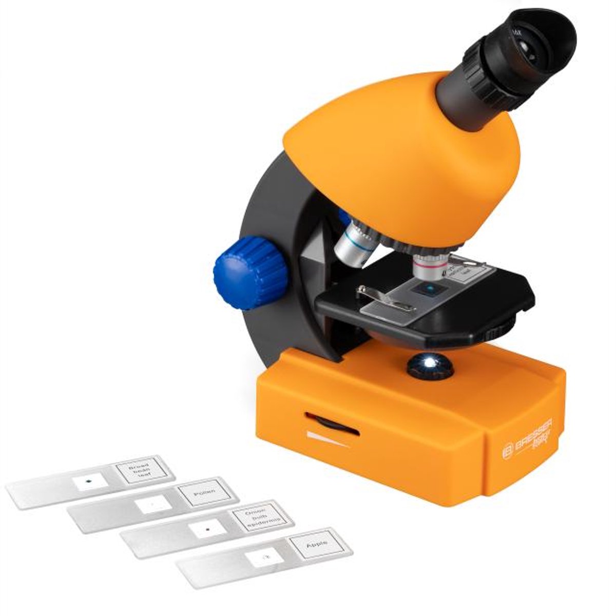 Bresser Junior Microscoop - Vergroting 40x-640x - Incl. Koffer, Preparaten en Accessoires — afbeelding 6