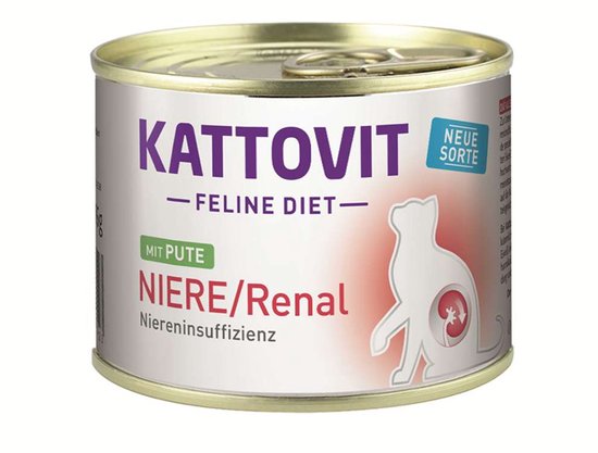 Kattovit Feline Diet Nier/Renal Kalkoen 12 x 185 g