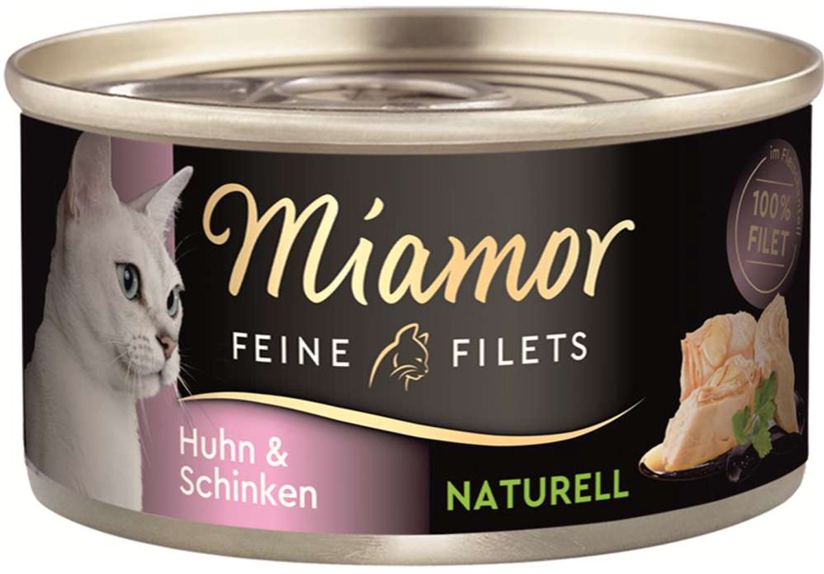 Miamor Miamor - Fijne filets naturel blik 24x80g - Kip & ham