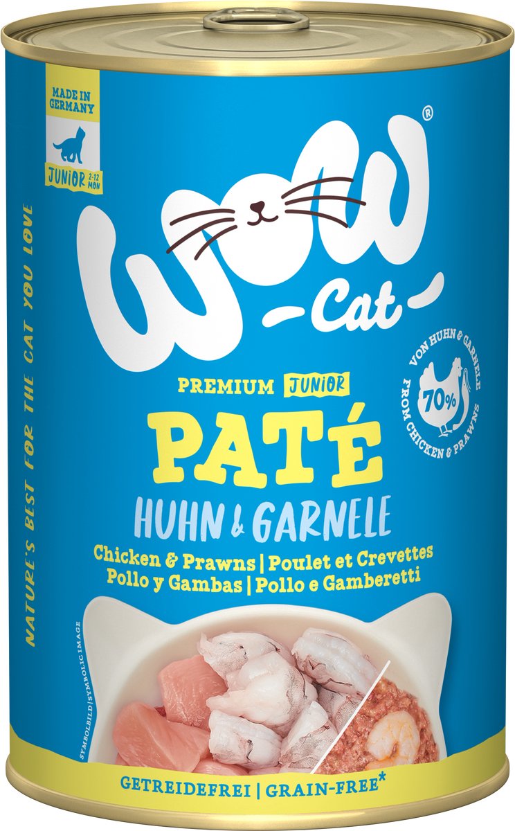 Wow WOW CAT - JUNIOR Dose 6x400g | Huhn & Garnele