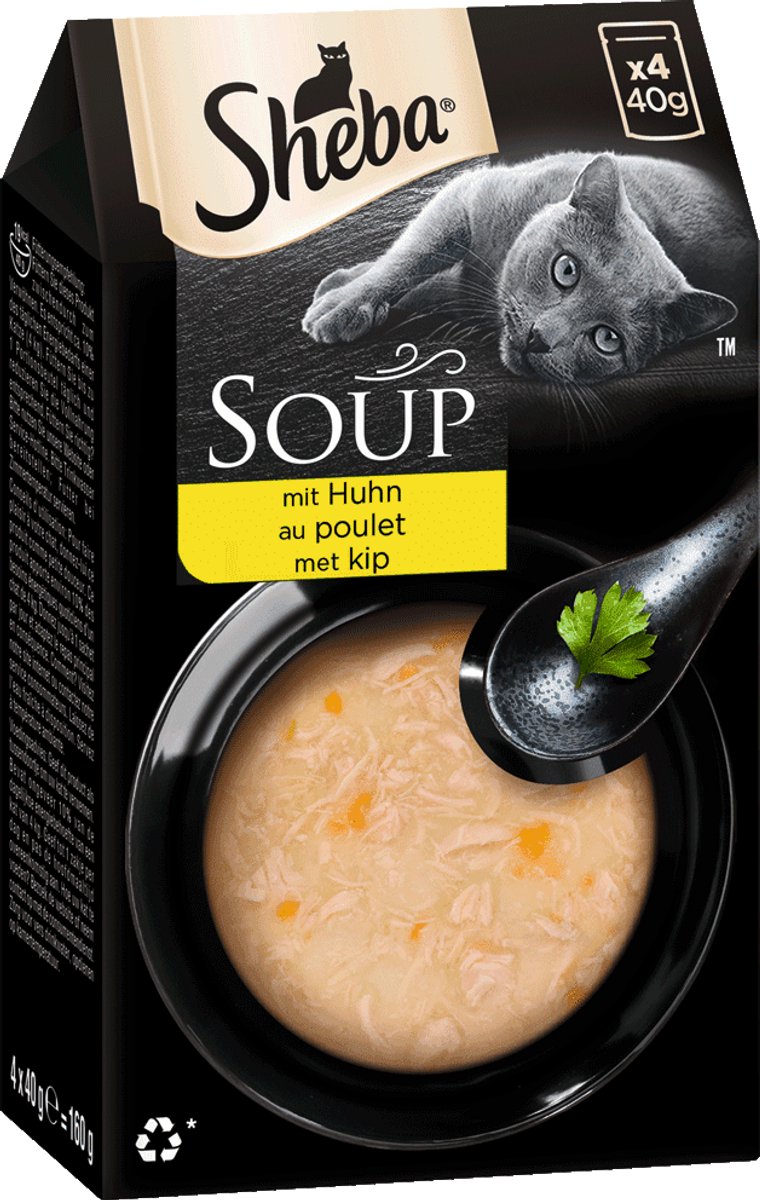 Sheba Soup Kattenvoer Natvoer Kip 4 x 40 gr