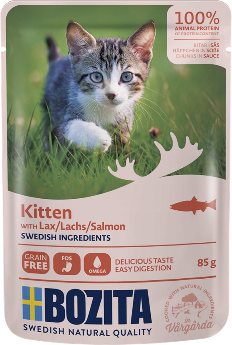 Bozita Bozita Cat PB Morsels in Saus voor Kittens 12x85g - Zalm