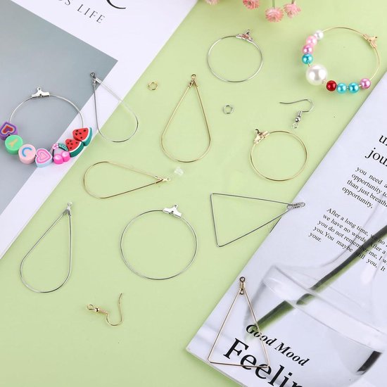ALEXCRAFT Maak je eigen oorbellen set wijnglas hanger bedel